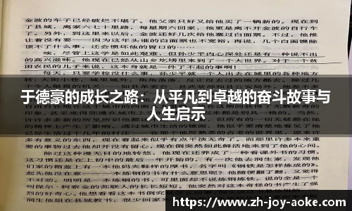 于德豪的成长之路：从平凡到卓越的奋斗故事与人生启示
